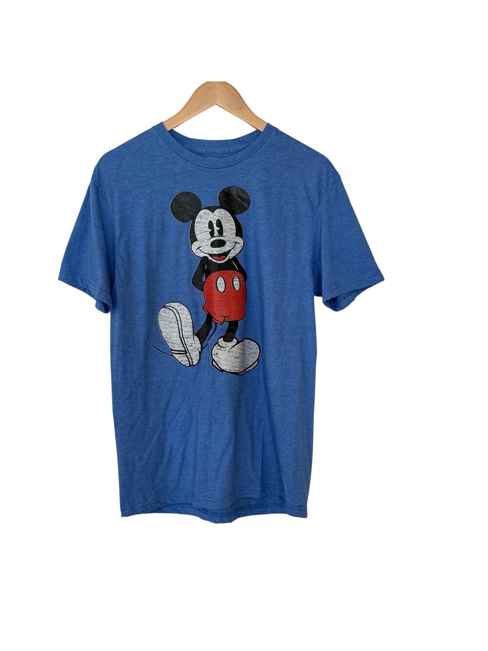 Disney Mickey Mouse Graphic Tee Blue Medium Classic Cartoon Streetwear